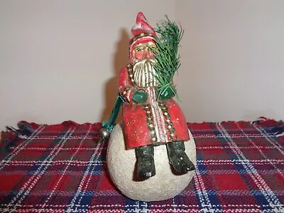 Pam Schifferl Santa On Snowball Figurine Midwest Of Cannon Falls • $32