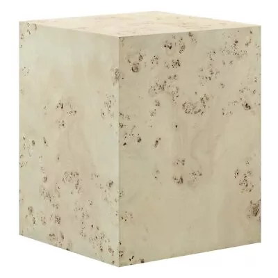 Cosmos 16  Square Burl Wood Side Table Bleached Burl • $156.47