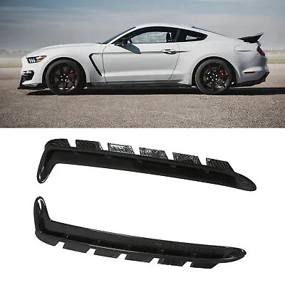 Hot 2pcs Side Air Vent Trim Carbon Fiber UV Resistant Parts For Mustang GT350 • $158.26