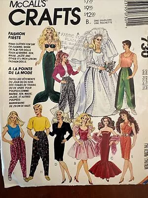 Vtg McCall's Fashion Doll Clothes Pattern 730 Barbie Ken Harem Pants Mermaid UC! • $7.99