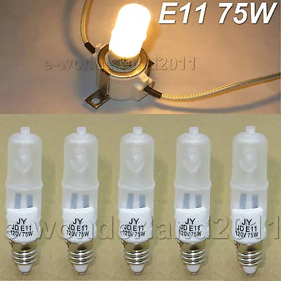 5×Bulb Mini Candelabra E11 Base 120V JD Frosted 75W Stage & Studio Light Bulb • $10.05