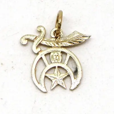 14k Yellow Gold Masonic Shriner Symbol Pendant • $70