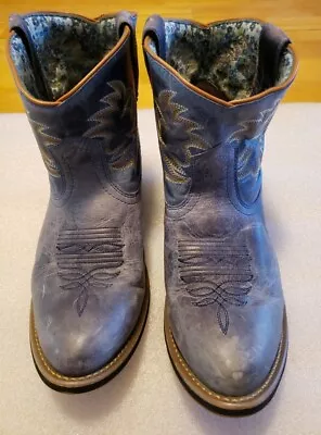 Laredo Womens Blue Cowboy Ankle Boots Size 10m • £56.99