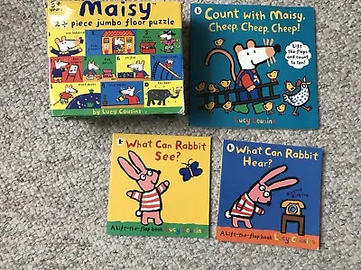 Bundle Of Maisy Books & Maisy Learn To Count Chunky Jigsaw Puzzle Excellent Cond • £10