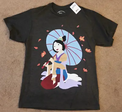 Disney Mulan Blossoms Umbrella Shirt Gray Men's Size M NEW!!! • $11.96