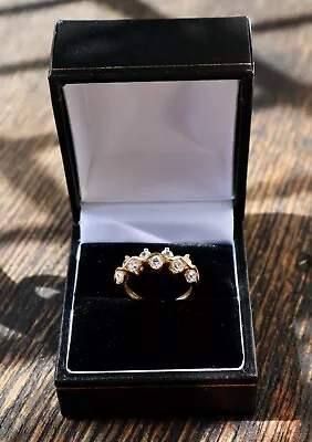 QVC 14ct Gold Diamonique Ring. • £11.50