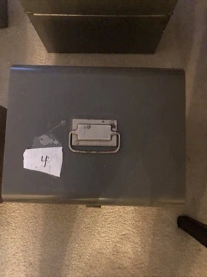 $25 • Buy Vintage Eagle Lock Co. Metal File Box W/Key #4