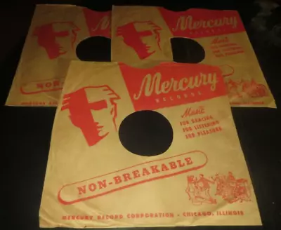 78RPM 3 10  Mercury Original Record Sleeve Sleeves See The 9 Pixs Of All Sides • $9.95