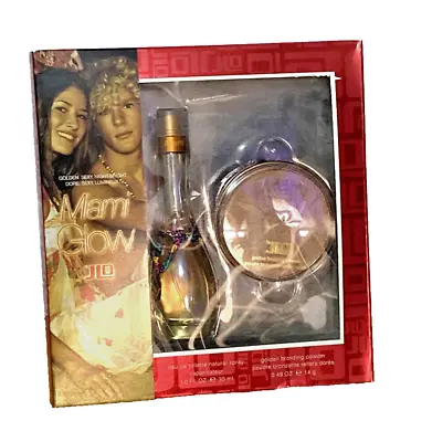 Miami Glow Perfume Gift Set - 1.0 Oz EDT Spray & 0.49 Oz Golden Bronzing Powder • $24.99