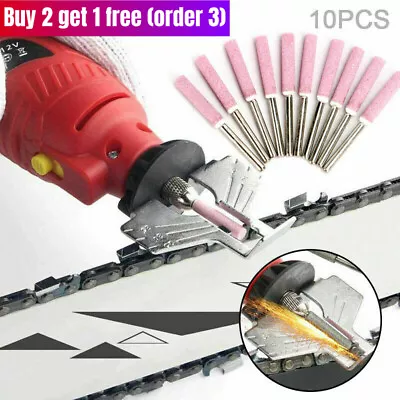 10X 4.8mm Chainsaw Sharpener Grinding Stone File Chain Saw Sharpening Tool UK • £3.56