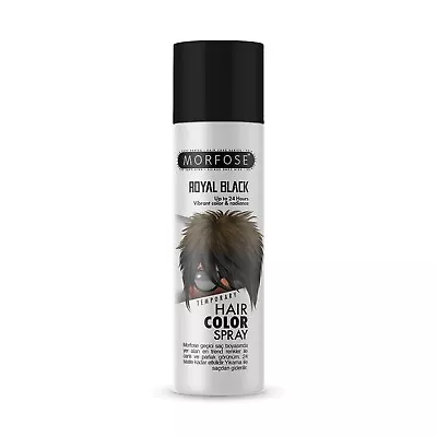 Black Dye Spray Temporary Hair Colour 24hour Wash Out Radiant Bright Finish • £8.99