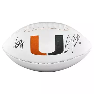 2-Signature Gino Torretta/Vinny Testaverde Signed Miami Hurricanes Official NCAA • $106.99