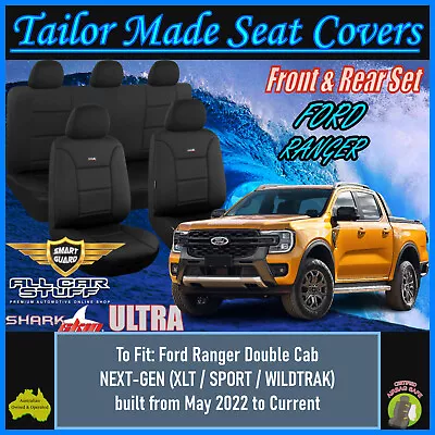 SharkSkin Full Neoprene Seat Covers For Ford Ranger NEXT-GEN XLT/SPORT/WILDTRAK • $449.98