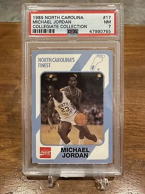 1989 North Carolina Collegiate Collection #17 Michael Jordan Rookie PSA 7 NM • $19.99