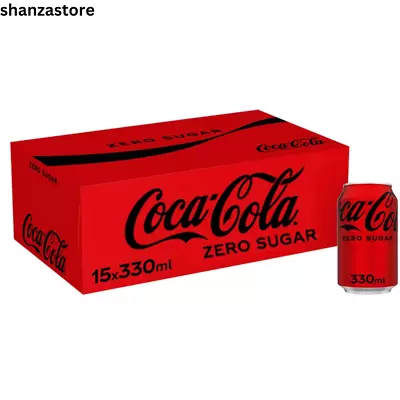 Coca-Cola Coke Zero Sugar No Calories 330ml Cans  ( Pack Of 15 ) | UK Dispatch • £12.99