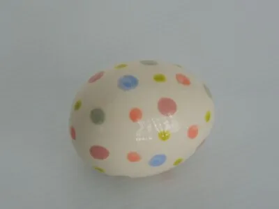Vintage Hand Made Polka Dot 3 Inch  Ceramic Easter Egg • $12.99