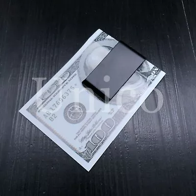 2 PC Black Stainless Steel Slim Money Clip Cash Credit Card Metal Holder Wallet  • $7.59