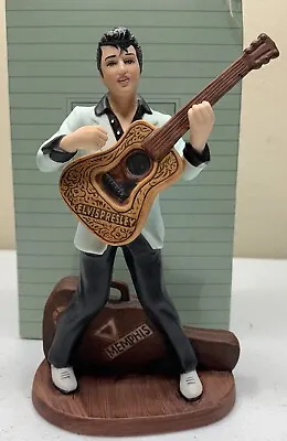 Elvis Presley Avon Porcelain Figurine 7  Tall Guitar Memphis 1987 With Box • $25.27