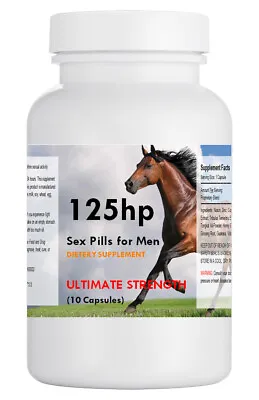 125hp - Natural Herbal Male Enhancement Sex Pills - Full New Sealed Bottle • $21.23