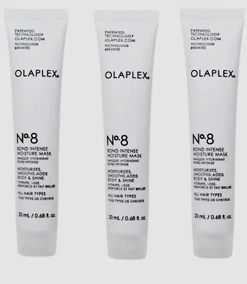 3 X Olaplex No.8 Bond Intense Moisture 20ml Each New & Sealed  (Total 60ml) • $24.50