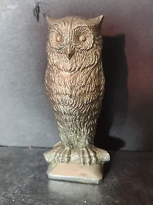 Metal Owl Figurine Rare Vintage United Kingdom • $19.99