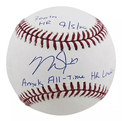 Angels Mike Trout 2x Inscribed  Authentic Signed Oml Baseball MLB #VS547139 • $1499.99