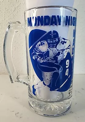 NFL Monday Night Madness Raiders Vs. Chargers #94 Glass Mug Cup Dec 5 1994 EUC • $9.95