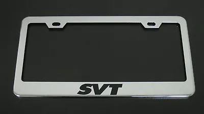 $14.56 • Buy SVT Mustang Focus Stainless Steel License Plate Frame Rust Free W/ Caps