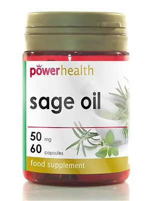 Power Health Sage Oil 50mg 60 Capsules • £6.80