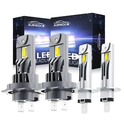 H1 H7 Combo LED Headlight High-Low Beam Bulbs Kit Super Bright Cool White 6000K • $70.99