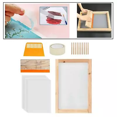 £39.10 • Buy 24 Screen Printing Starter Kit Frame Squeegee Ink Starter Value Pack DIY T-Shirt