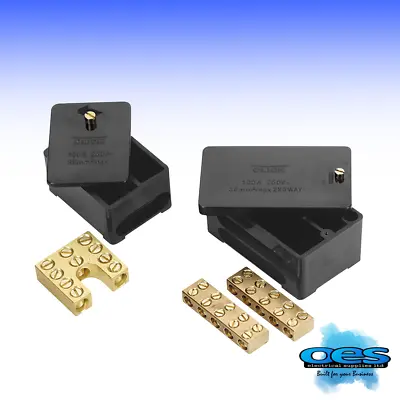 100 Amp Single & Double Pole 5 Way 35mm Henley Block For Meter Tails Connector • £41.93