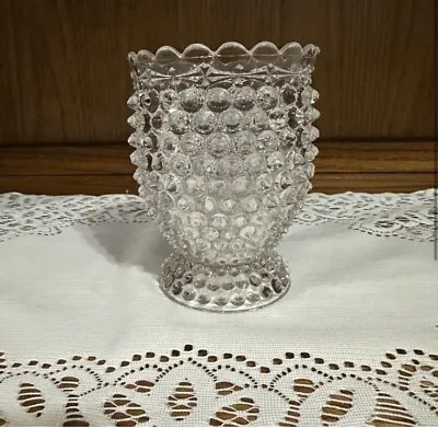 Antique Eapg Thousand Eye Early   Glass Footed Celery Vase 1887 • $60