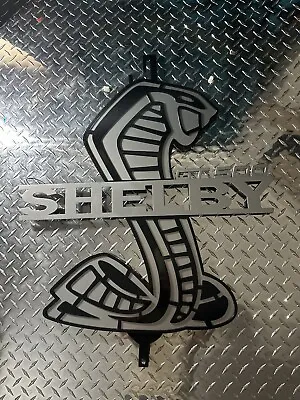 24x24” Silver And Black Powder Coated Custom Shelby GT500 Mustang Hood Prop • $350