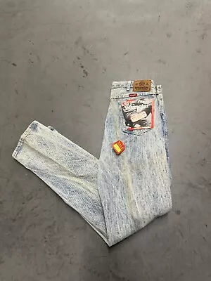 Vintage Wrangler Jeans 34x34 Denim American Hero Stone Washed Pinstripe Nos • $59.99