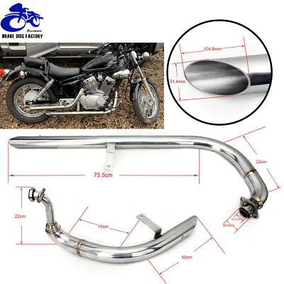 Virago 250 V Star 250 XV250 1988-2023 TARAZON Full Exhaust System Pipes Silencer • $138.98