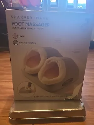 Sharper Image Foot Massager Vibrating Massage With Heat Foot Warmer Slippers  • $15