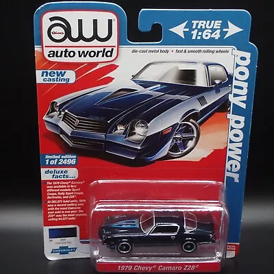 2024 Auto World 1979 Chevy Camaro Z28 Pony Power Hobby Exclusive 1:64 1/2496 • $11.99