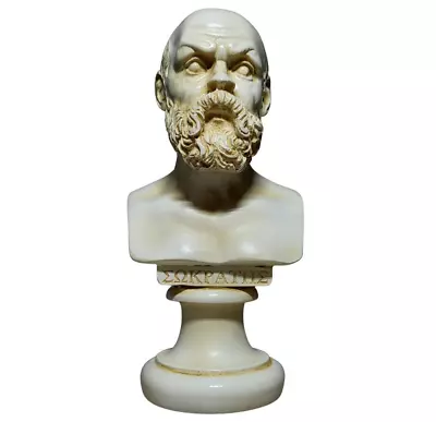 Socrates Ancient GreekPhilosopher Bust Statue Made Of Marble Handmade Sculpture • $49