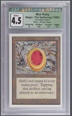 Mox Ruby MTG Misprint Double Print Make-Ready Haunting Wind Hurloon Minotaur • $125000