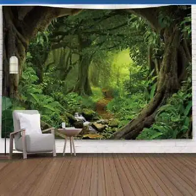 £10.79 • Buy Multifunction Forest Path Wall Tapestry Hanging Blanket Beach Camping Art Carpet