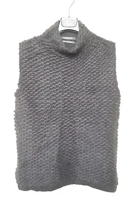 €110 Maison Scotch&soda M ? Knitted Knit Vest Stretch Sleeveless Mohair Wool New • $41.11