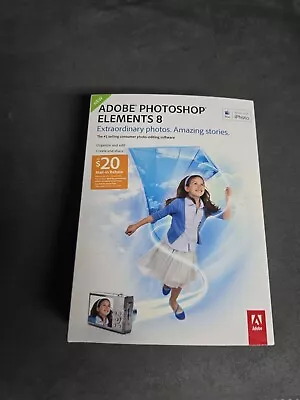 Adobe Photoshop Elements 8.0 MAC OS TX232LL/A - Very Good Condition Works Great! • $14.99