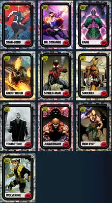 Topps Marvel Collect - Marvel Stickers Series 1 Standard 10 RARE CARDS SET • $1.49