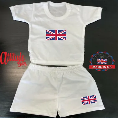 £8.99 • Buy Union Jack Baby Shorts And T Shirt Set-Football Baby Baby Set-Cotton Baby Uk Set