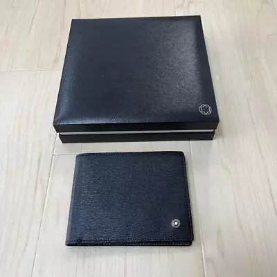 Montblanc Black Bifold Wallet Westside New Unused Leather With Box • $352