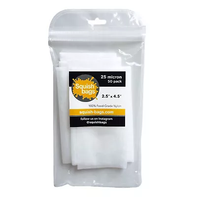 Squish Bags - Rosin Bags - 25 Micron (2.5  X 4.5 ) - 50 Pack • $39.99