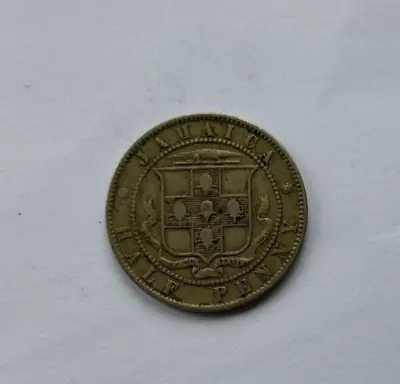 Jamaica Half Penny Coin Queen Victoria 1900 Antique • £0.99