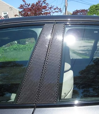 REAL CARBON FIBER BLACK Pillar Posts B-PILLARS 6PCS FITS Toyota Matrix 2005-2008 • $109.95