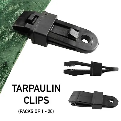 Tarpaulin Push Tighten Clip Tent Tarp Grip Thumb Screw Heavy Duty Clamp Buckle • £6.49